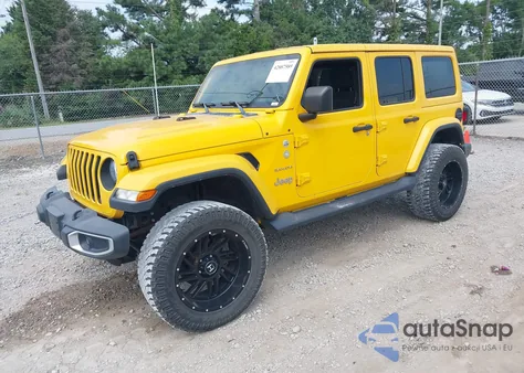 2020 Jeep Wrangler Unlimited Sahara z USA, uszkodzony, nr VIN 1C4HJXEN5LW115496